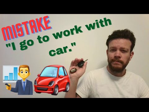 English Mistake - Prepositions with Transport - "I go to work with car." #english #englishgrammar
