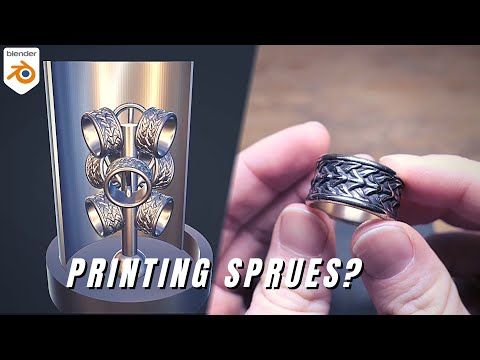 Sprue Design in Blender | Casting the Snake Scale Ring!