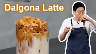 Dalgona Latte (honeycomb toffee latte) | Different to dalgona coffee | Best use of dalgona candy