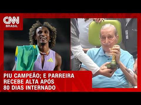 Alison dos Santos é tricampeão; Parreira recebe alta; e agenda de jogos | CNN Prime Time