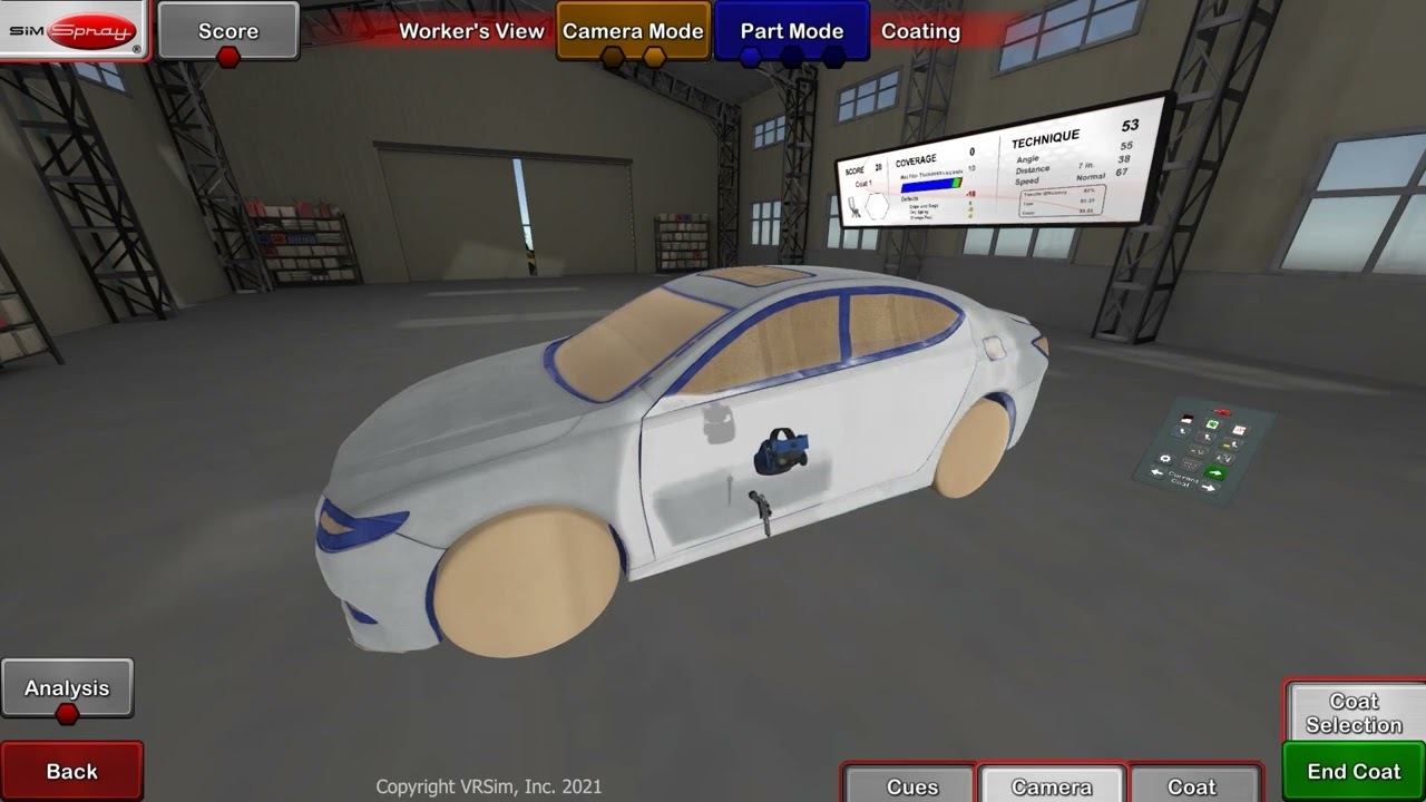 SimSpray - Painting a Sedan