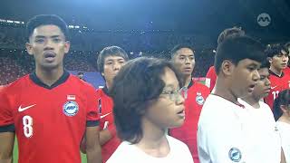 Singapore belting out the national anthem before their game vs India | Asian Cup Qualifiers 2027