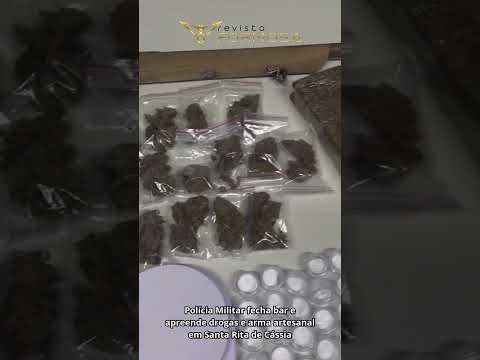 Polícia Militar fecha bar e apreende drogas e arma artesanal em Santa Rita de Cássia - Bahia