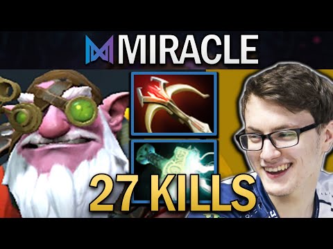 Sniper Dota 2 Gameplay Nigma.Miracle with 27 Kills and Mjolnir