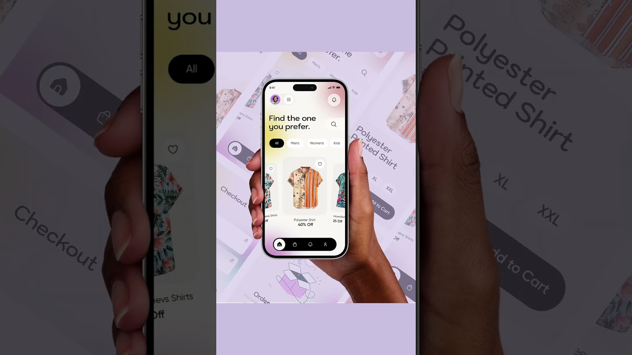 E-commerce Fashion App Design in Figma 💻✨ | UI/UX Design Reel #figma #uidesign #shorts #appdesign