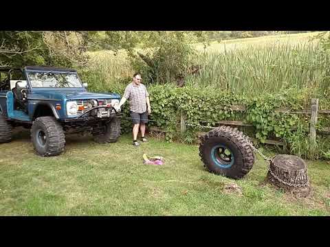 Spare tire stump pulling