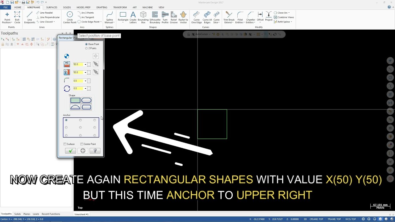 MASTERCAM BASIC TUTORIAL ( 4 QUADRANT)