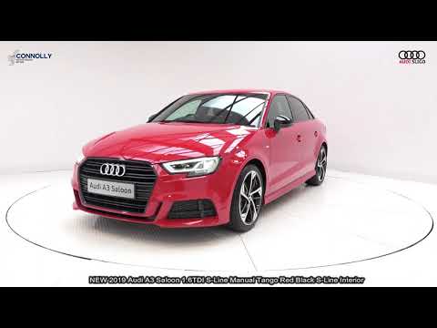 CMG AUDI SLIGO: NEW Audi A3 Saloon 1.6TDI S-Line 116BHP Manual Tango Red Metallic / Black S-Line Int