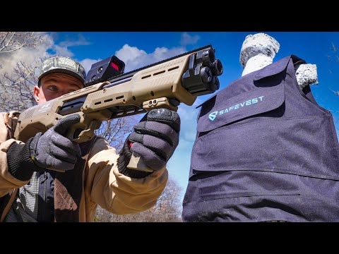 The World's Most POWERFUL Shotgun SLUG vs Bulletproof Vest!!
