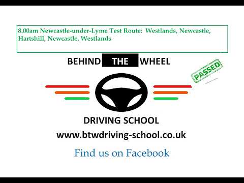 8.00am Newcastle-under-Lyme Test Route:  Westlands, Newcastle, Hartshill, Newcastle, Westlands