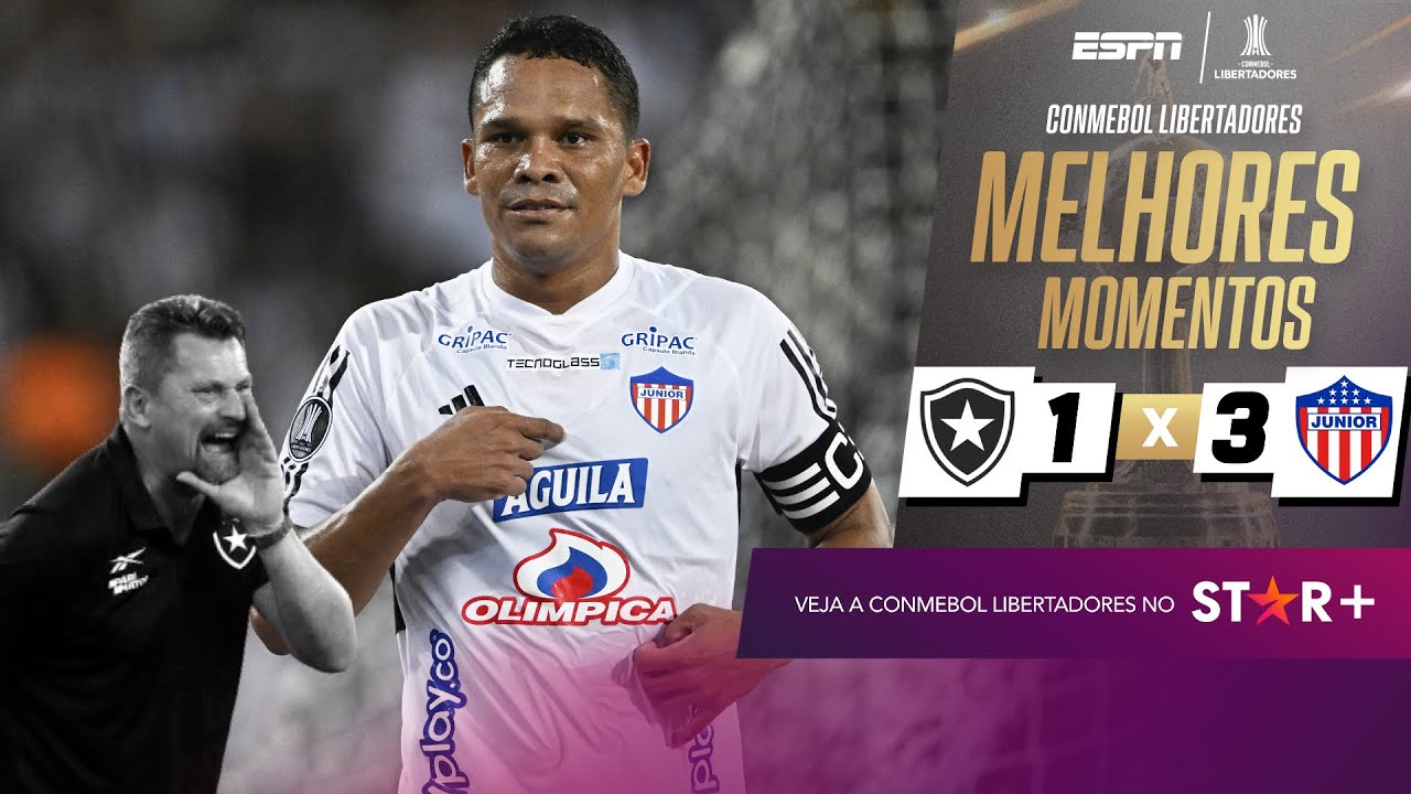 VÍDEO | Gols e melhores momentos da derrota do Botafogo para o Junior Barranquilla