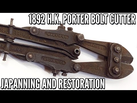 Traditional Japanning and Restoring 130-year-old Bolt Cutters