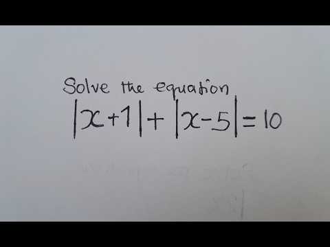 Advanced Absolute Value Equations | two or more absolute values