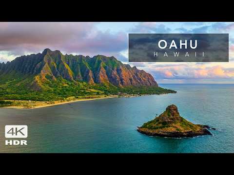 OAHU HAWAII 4K – Most SCENIC BEACHES on Earth | Cinematic Relaxation Film with Calm Music