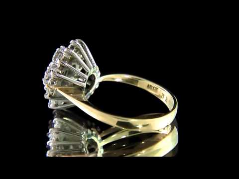 RD189 Diamond Cluster Engagement Ring from Corr's Jewellers Dublin