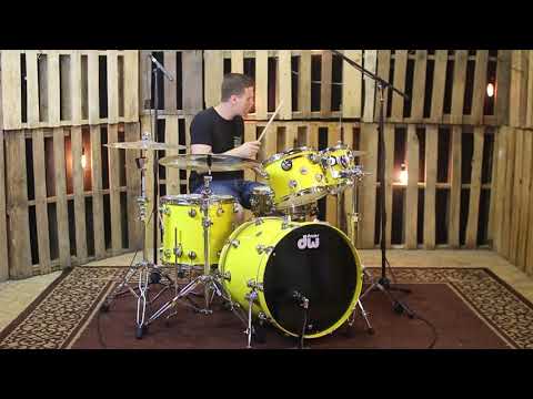 DW Collector's Maple Tony Williams Yellow Drum Set - 22, 10, 12, 16
