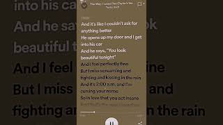 The Way I Loved You - Taylor Swift #taylorswift #thewayilovedyou #spotify #lyrics