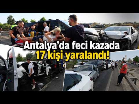 Antalya’da feci kazada 17 kişi yaralandı!