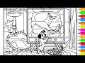 Coloring 101 DALMATIANS Watching TV Pongo Meets Perdita Cruella De Vil Disney Coloring Pages