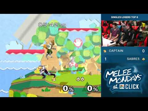 Melee Mondays at Click #27 — Singles L Top 8 — Captain vs Sabre5