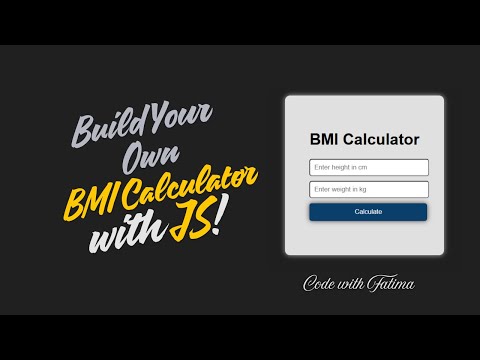 Bmi Calculator Using Javascript Beginner Javascript Project