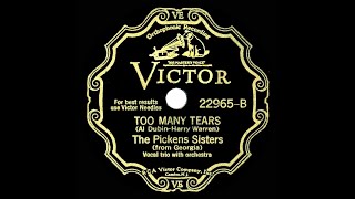 1932 Pickens Sisters - Too Many Tears