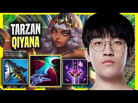 TARZAN DOMINATING WITH QIYANA! - LNG Tarzan Plays Qiyana JUNGLE vs Kayn! | Season 2022