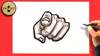 How to draw a finger pointing at you easy