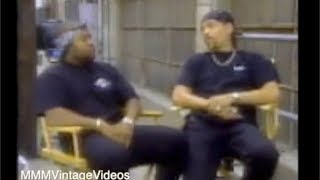 Ice Cube &amp; Ice T. on the set of their Movie &quot;Trespass&quot; Interview