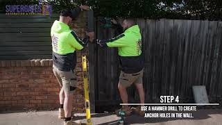How to Install a Powdercoated Fence Post to Brick Wall/ Brick Piers