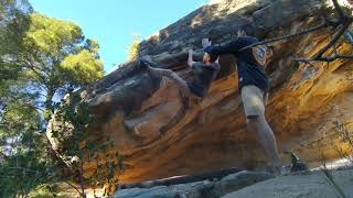 Video thumbnail of Contre Nature, 7b. Alcañiz