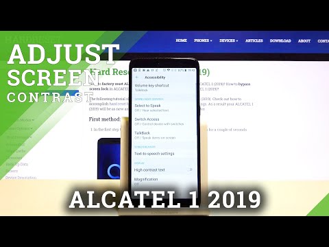 How to Turn On / Off High-Contrast Text in Alcatel 1 2019 - High-Contrast Fonts