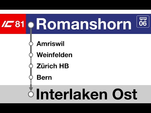 SBB Ansagen » IC81 Romanshorn — Interlaken Ost (2023) | SLBahnen