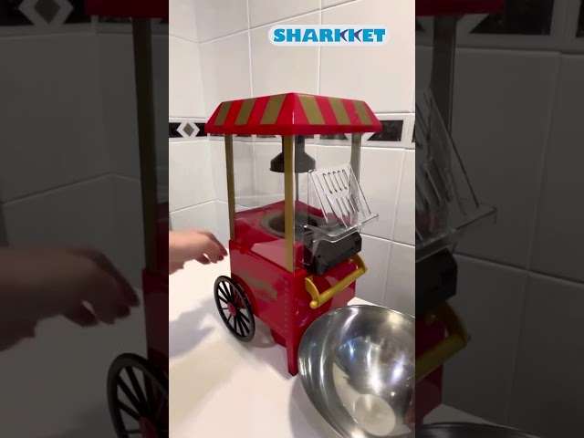 Vídeo relacionado con NK Palomitero Retro, Máquina de Palomitas de Maíz Eléctrica 1200W, Botón fácil de utilizar, Preparación listas en 2 minutos, Aire Caliente, Tamaño 0,3L, Portable, Ideal para Casa