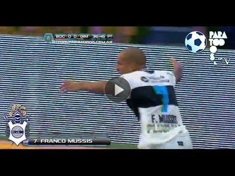 Gol Mussis. Boca 0 Gimnasia 1. Fecha 19. Torneo Inicial 2013. Fútbol Para Todos.