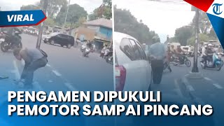 PEMOTOR PUKUL PENGAMEN DI BANDUNG sampai Tersungkur ke Aspal, Gitarnya Hancur hingga Kaki Pincang