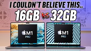 16GB vs 32GB RAM M1 Pro MacBook - Multitasking RAM TEST!