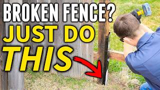 Repair A Broken Fence Post FAST (EZ-Mender Fence Bracket)