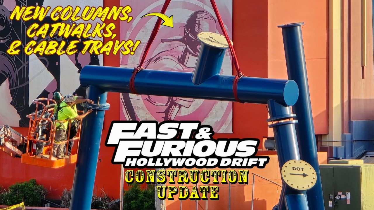 Universal Orlando Resort Fast & Furious: Hollywood Drift Roller Coaster Construction Update 7.9.26