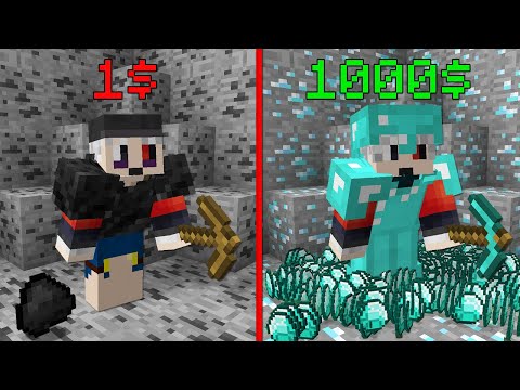1$ MADENCİ VS 1000$ MADENCİ - Minecraft