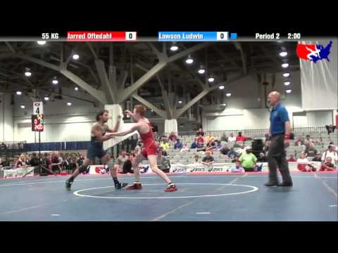 Jarred Oftedahl vs. Lawson Ludwin at 2013 Junior Nationals - FILA - GR