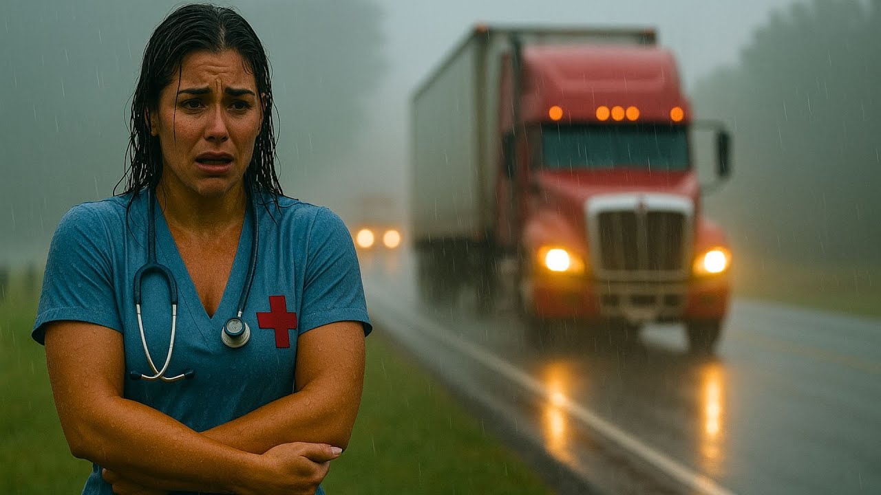 Caminhoneiro sozinho na estrada encontra uma ENFERMEIRA em Fuga... ate que ele decide fazer isso...