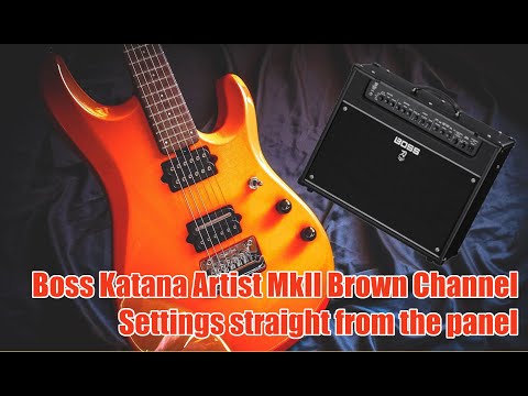 Boss Katana Artist MkII Brown Channel straight from the panel Zoom Q2n camera room sound EBMM JP6