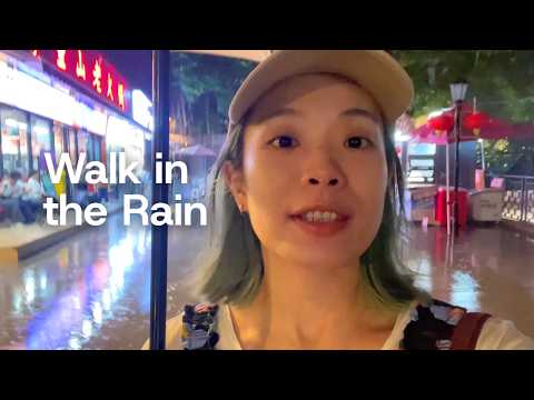 City Walk in the Rain comprehensible input video thumbnail