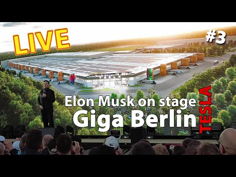 Elon Musk live on stage • Tesla Giga Berlin • County Fair Grünheide • 2021-10-09  • Gigafactory 4K