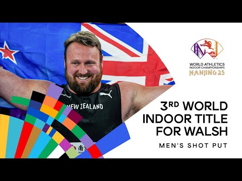 Walsh launches 21.65m shot put throw for gold | World Indoor Championships Nanjing 25