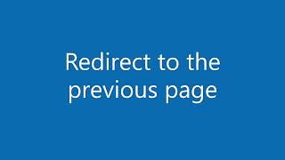 JavaScript redirect to the previous page
