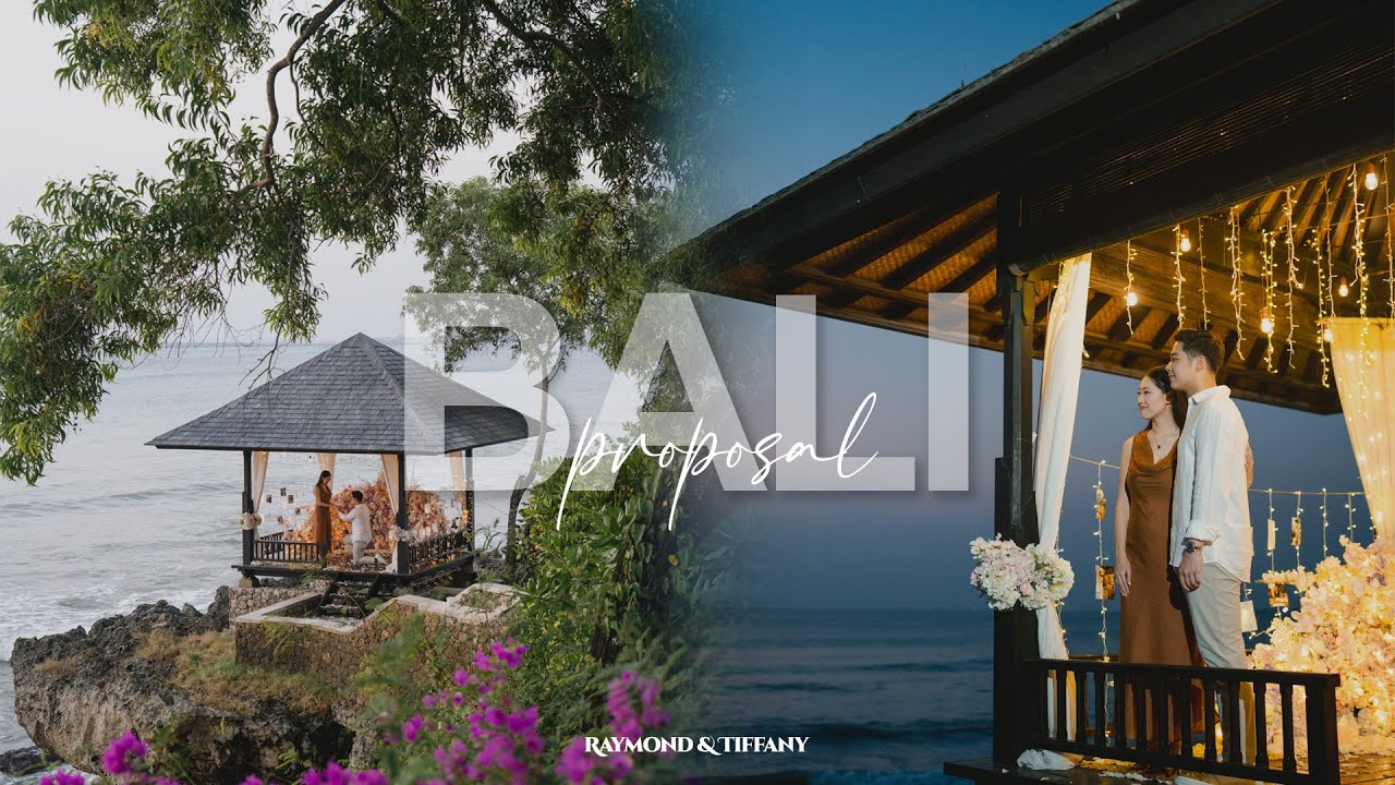 Video thumbnail: Raymond and Tiffany, seaside gazebo and a couple under a candlelit pavilion