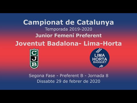 Joventut Badalona - Lima-Horta. Campionat de Catalunya Femení Junior Preferent. (20200229)