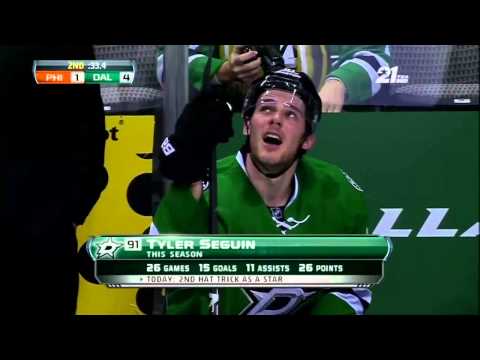 December 7 2013   Seguin's hat trick celebration